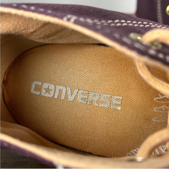 RARE Converse Chuck Taylor All Star Lux Purple Suede Hidden Wedge Heel Size 8 - Picture 6 of 8